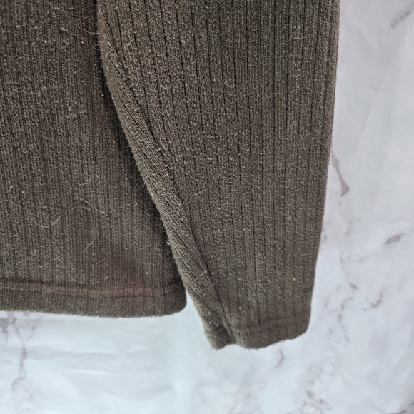 Columbia Pullover Mens Large Brown Fleece Henley Button Chocolate Vintage - Picture 4 of 10
